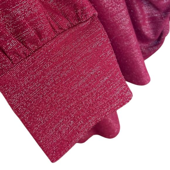 Lane Bryant Women's Mock Neck Keyhole Top with Ruched Sides Size 34/36 Metallic - Picture 7 of 9